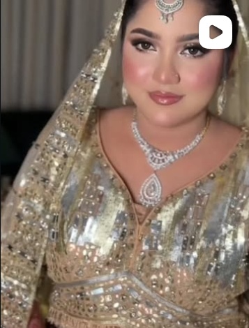 Sequined bridal portrait